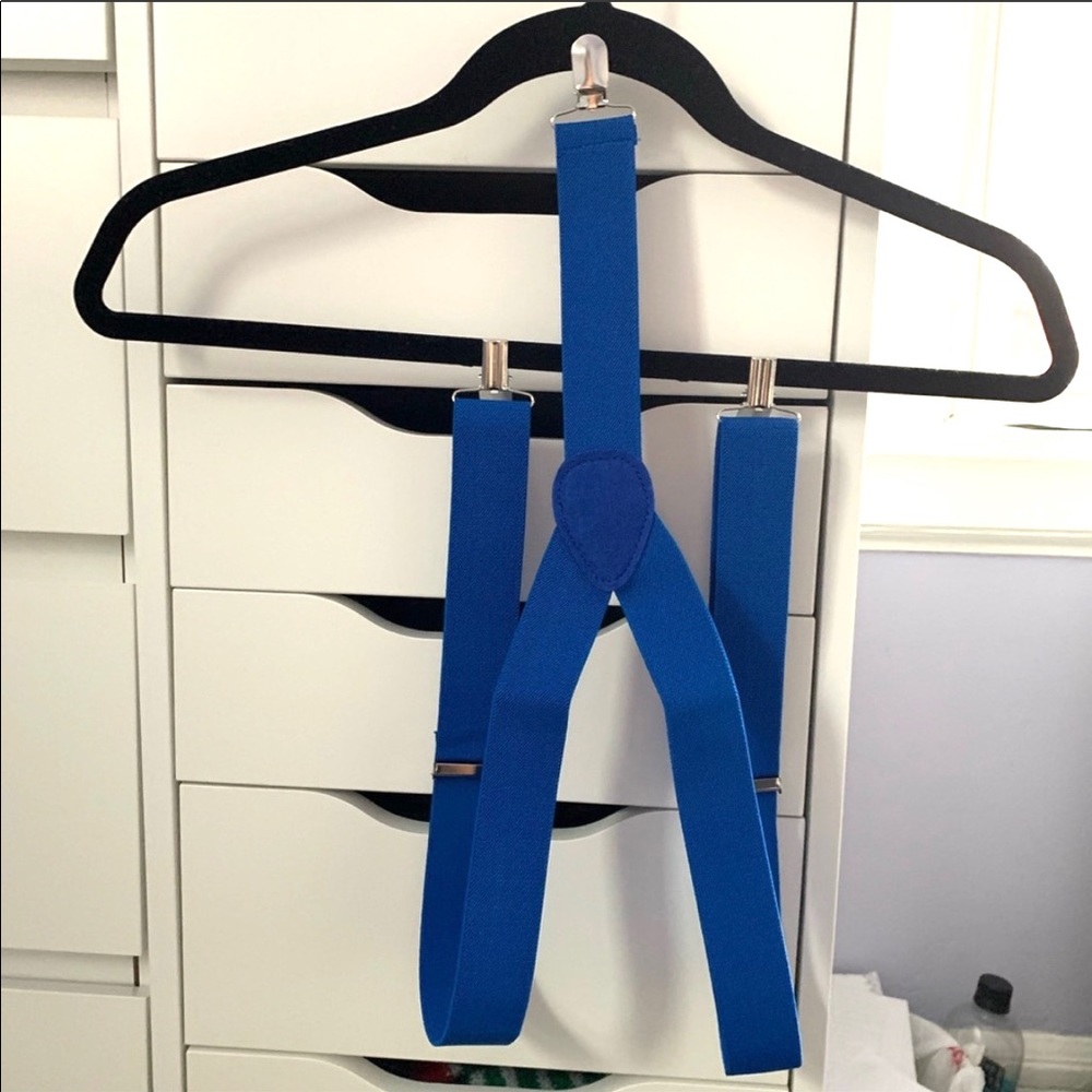 blue suspenders